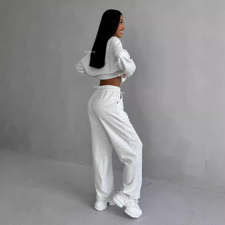 Casual tracksuit set for women with teddy shape pattern Amarae