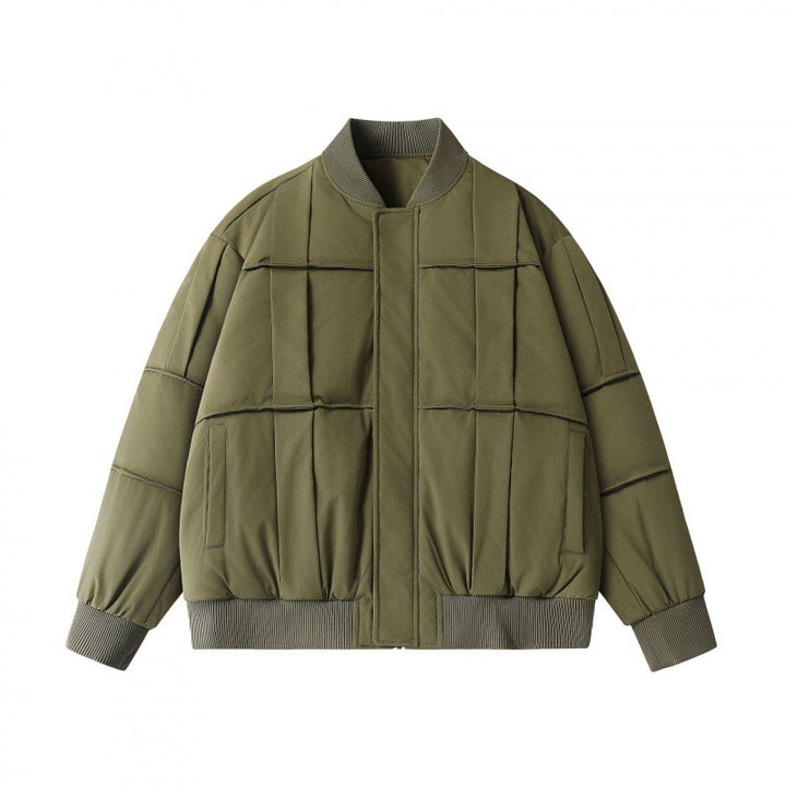 Unisex Boxy-padded Bomber jacket in oversized cut with ribbed hem and stand-up collar Amarae