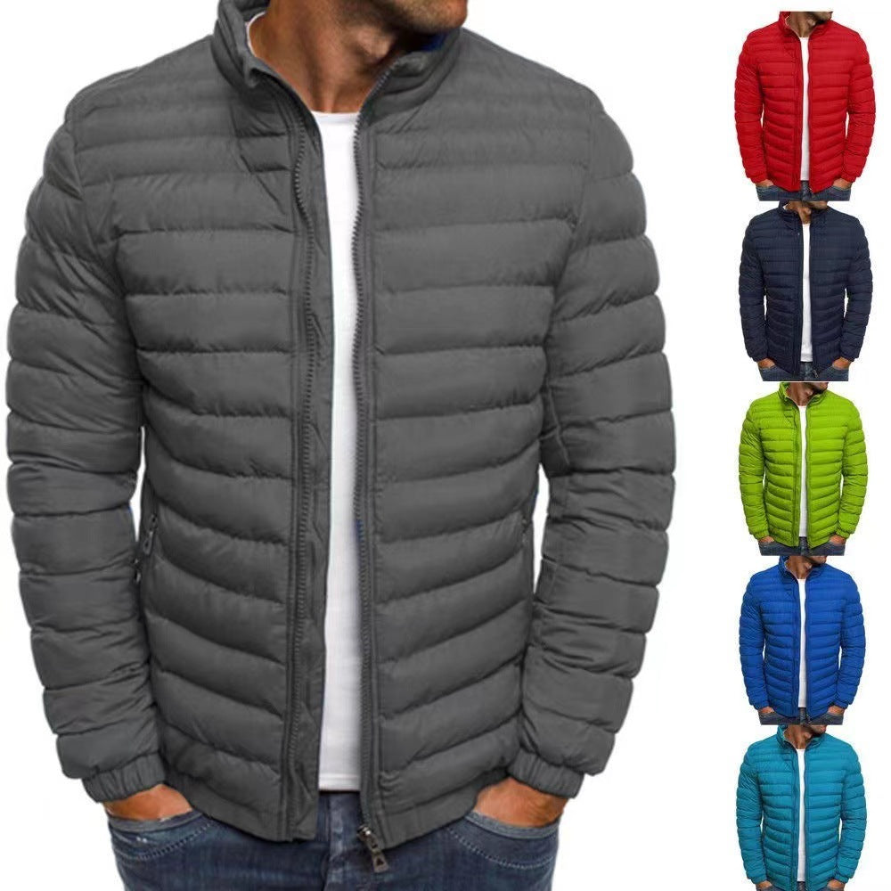 Lightweight quilted jacket for men with high collar and optimal insulation Lune London