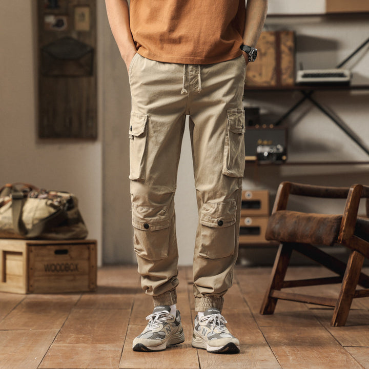 Comfortable cargo pants for men with elastic cuffs Lune London