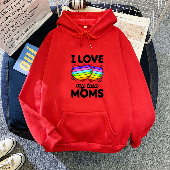 Women's hoodie with colorful heart design Chic & Stil