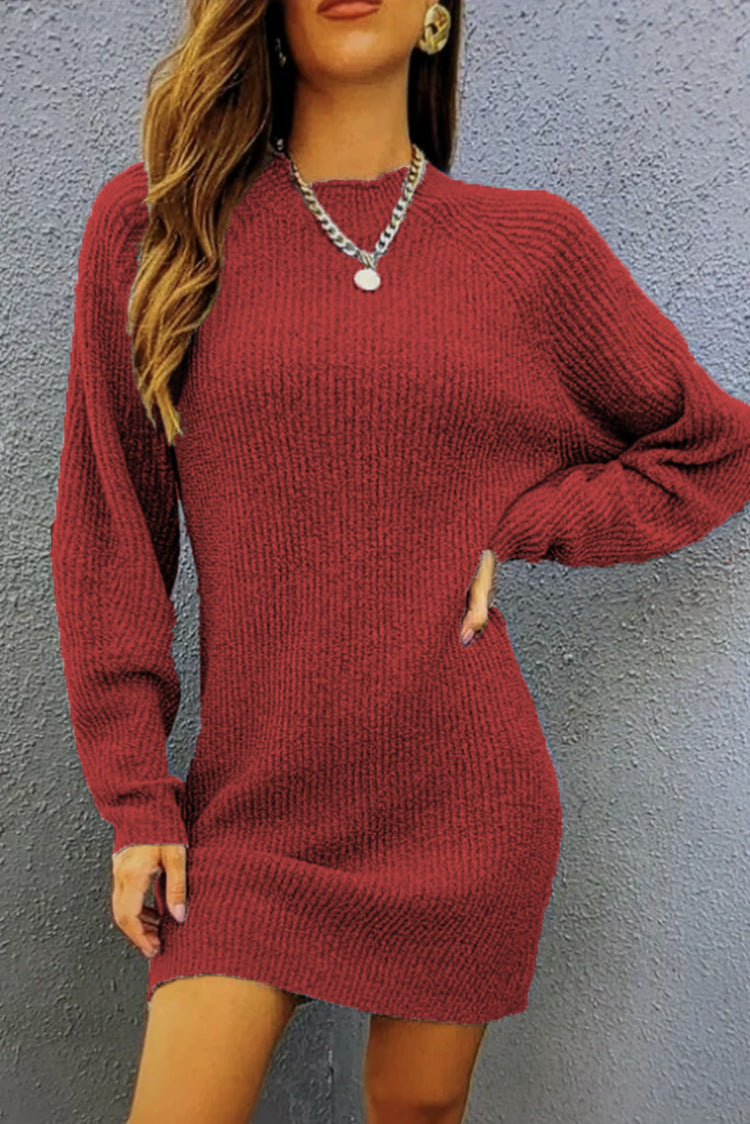 Oversized knit dress for women with a wide round neck and a relaxed fit Lune London