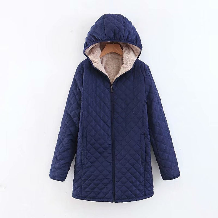 Lune Londonl Women's Quilted Winter Jacket with Lined Hood