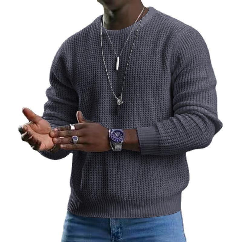 Structured knit pullover for men in soft material Lune London