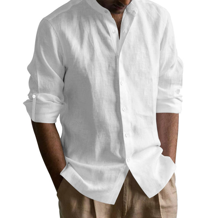 Linen shirt for men with short sleeves and casual fit Lune London