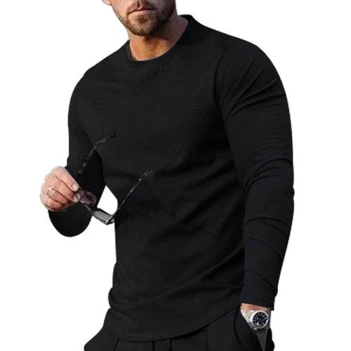 Men's long sleeve t-shirt with a trendy cut and high-quality cotton blend Amarae