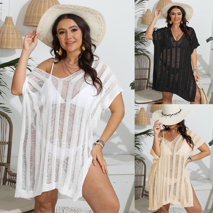Lightweight and transparent crochet poncho for women Amarae
