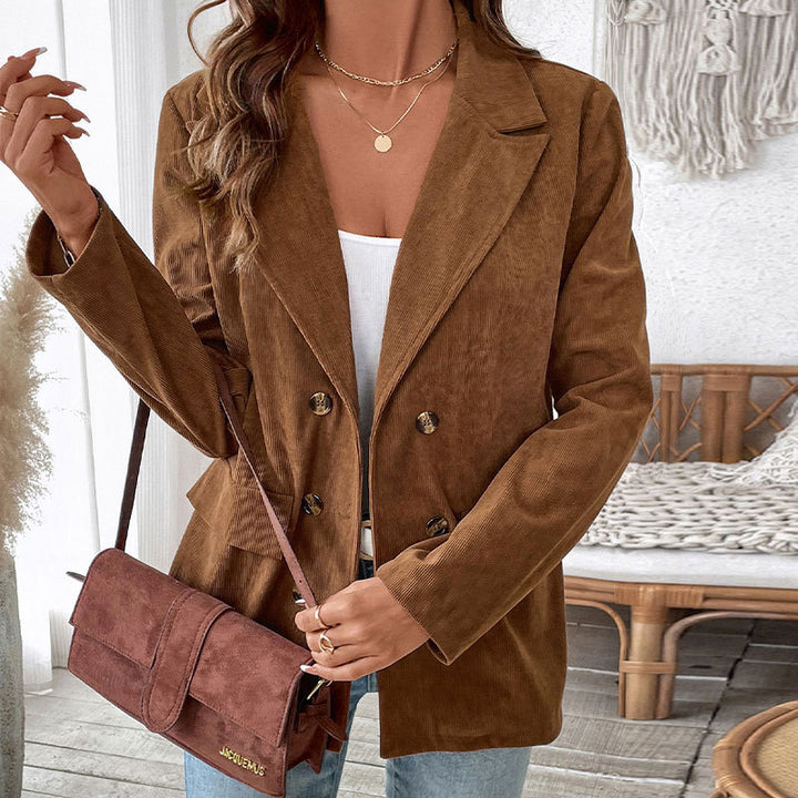 Fashionable corduroy blazer for ladies with elegant cut Lune London