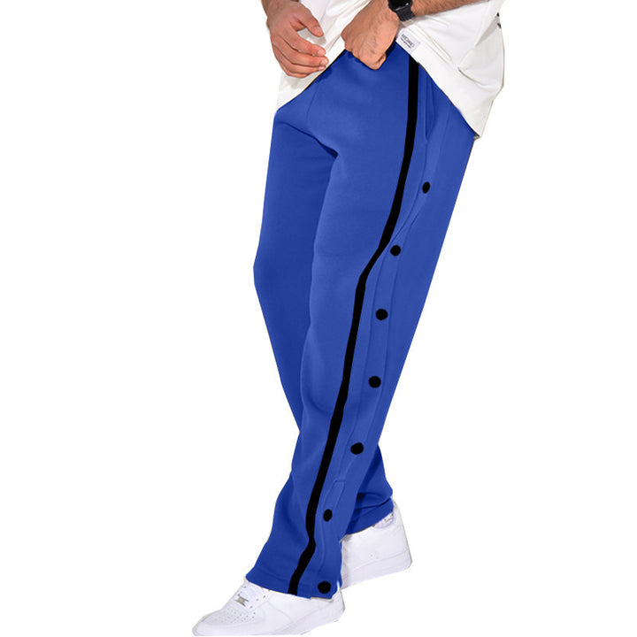 Sporty men's jogger pants with practical snap buttons Lune London