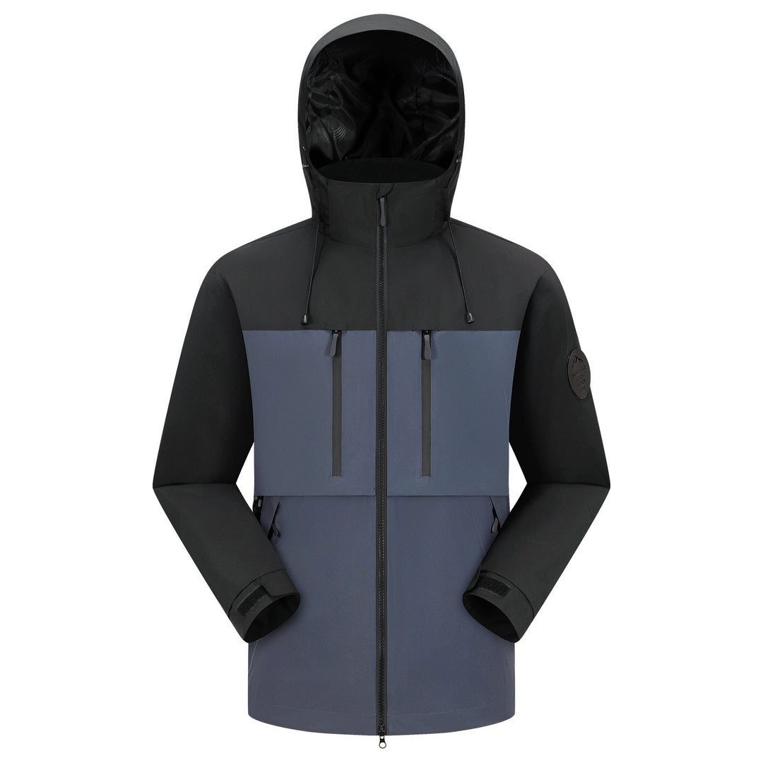 Men's Waterproof Breathable Softshell Outdoor Jacket with Adjustable Hood Amarae