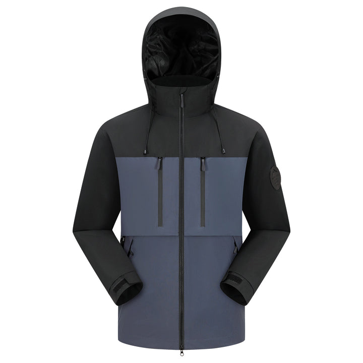 Men's Waterproof Breathable Softshell Outdoor Jacket with Adjustable Hood Amarae