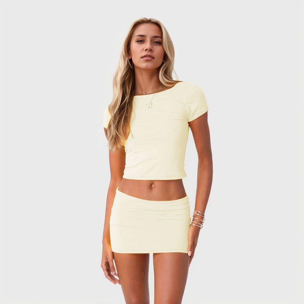 Ensemble top court et mini jupe femme Chic & Stil