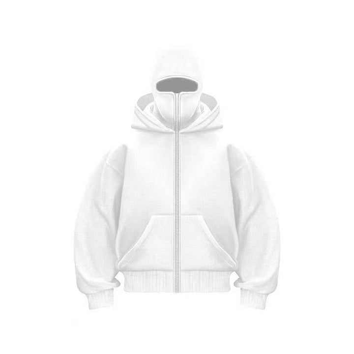 Stylish hoodie jacket for women with integrated face protection Lune London