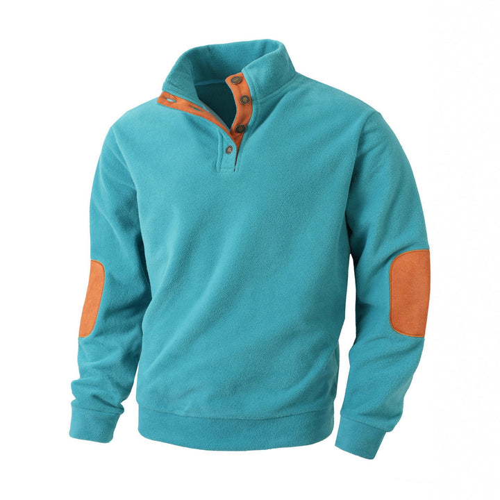 Comfortable fleece sweater for men with contrasting collar and finish Lune London