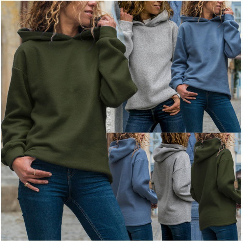 Sweat à capuche surdimensionné pour femmes en polaire douce Chic & Stil
