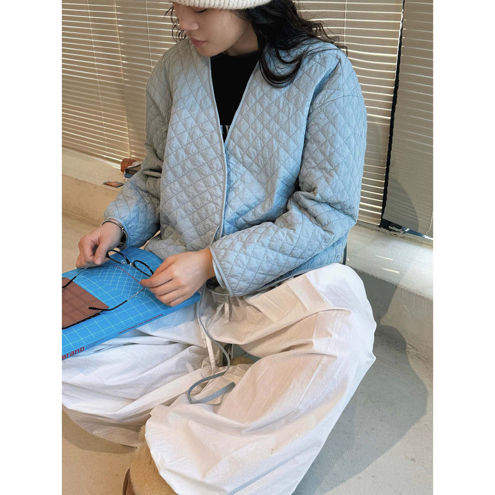 Women's Quilted Kimono Quilted Jacket with Ties Amarae
