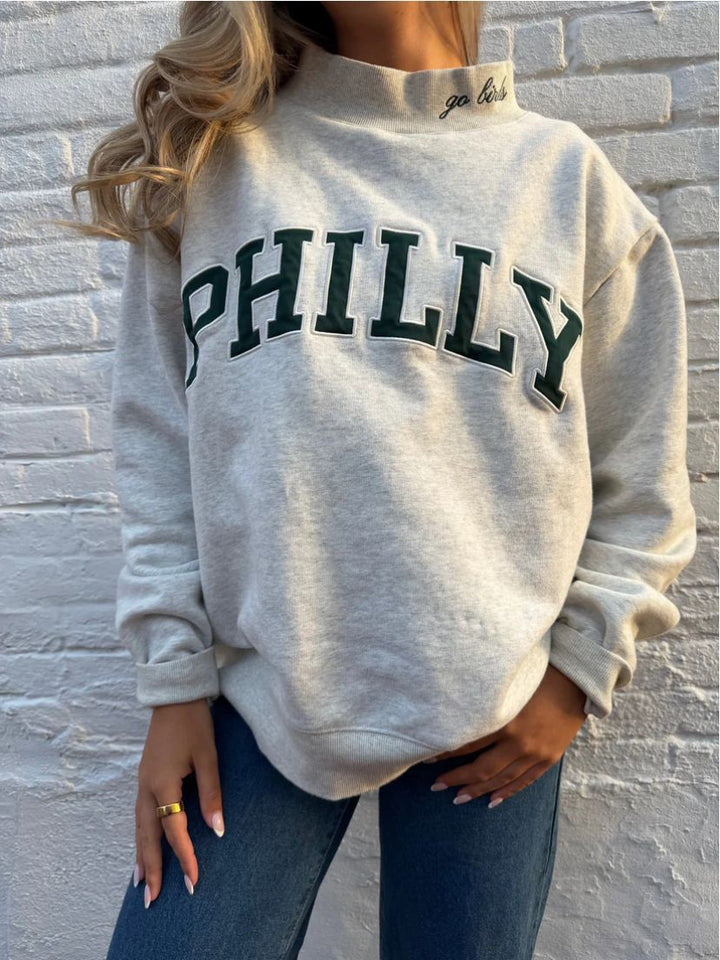 Sweat-shirt oversize pour femmes avec lettrage tendance Chic & Stil