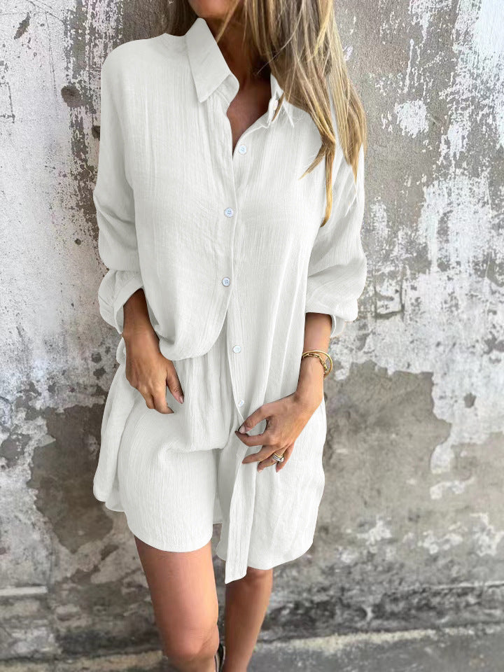 Shirt dress for women with practical side pockets Lune London