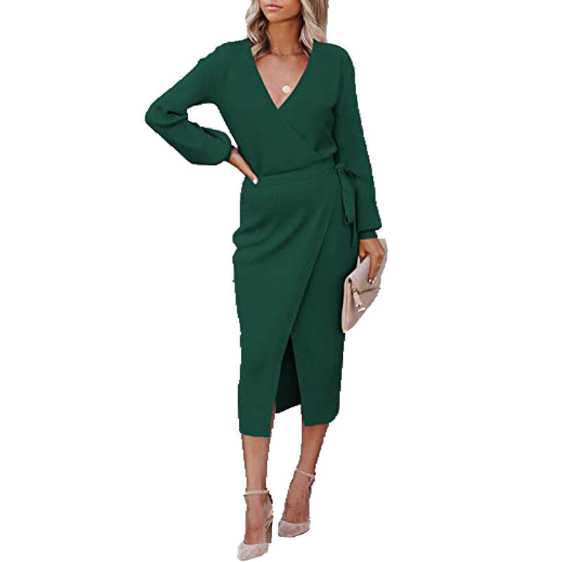Chic and Stylish Elegant Wrap Midi Dress for Women