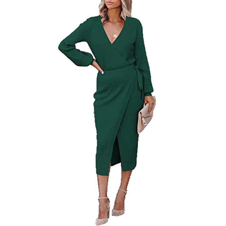 Chic and Stylish Elegant Wrap Midi Dress for Women