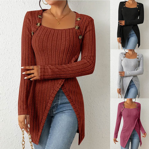 Women Long Sleeve T-shirt with Original Cut Amarae