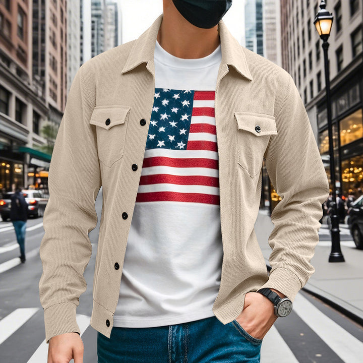 Casual shirt jacket for men with structured design Lune London