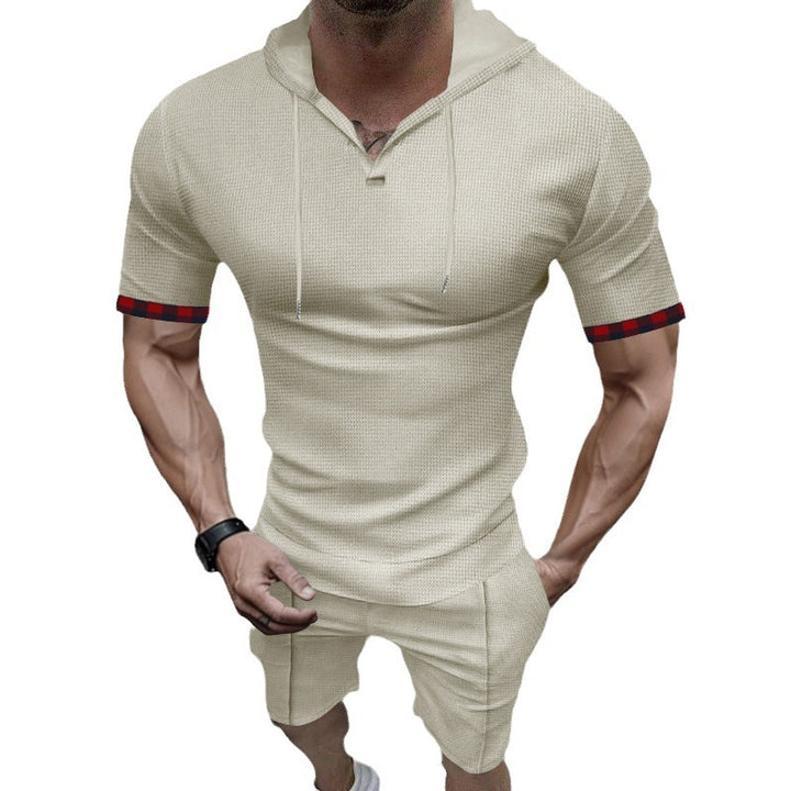Men's short sleeve design t-shirt with striped sleeves Lune London