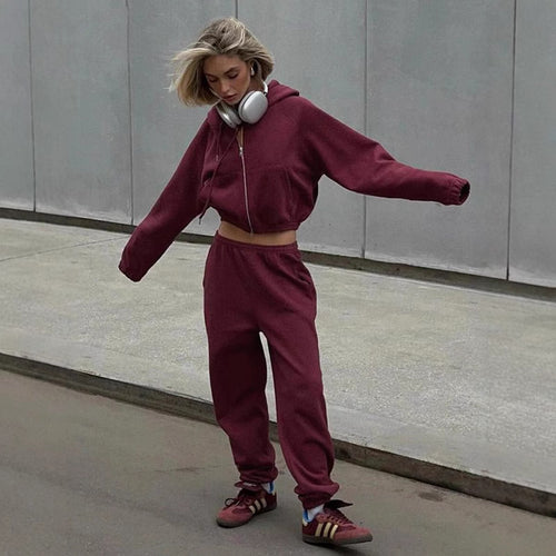 Women's sporty hoodie set with high collar and comfortable pants Amarae