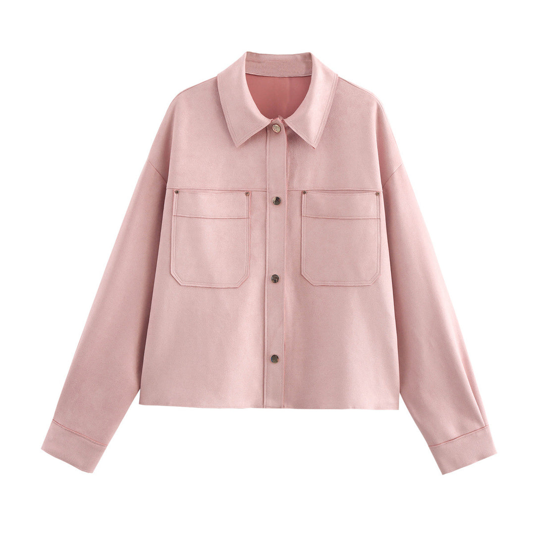 Casual overshirt jacket for women with practical chest pockets and classic collar Lune London