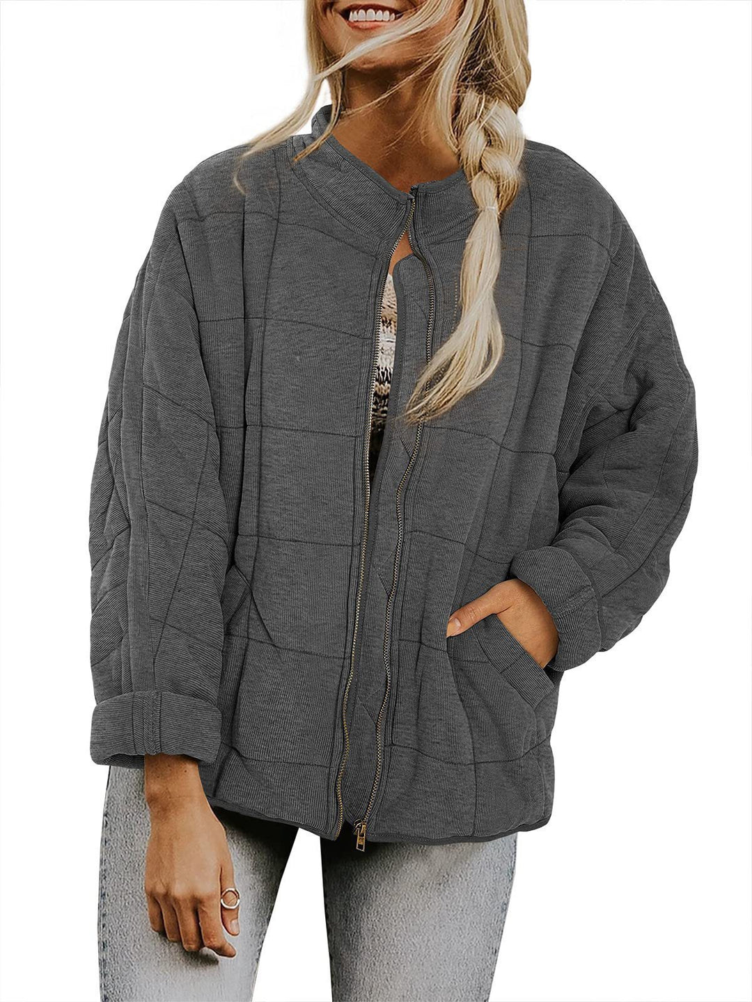 Ladies plus size quilted jacket Lune London