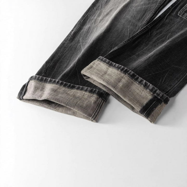 Men's loosely cut straight jeans in workwear style with used effect Amarae