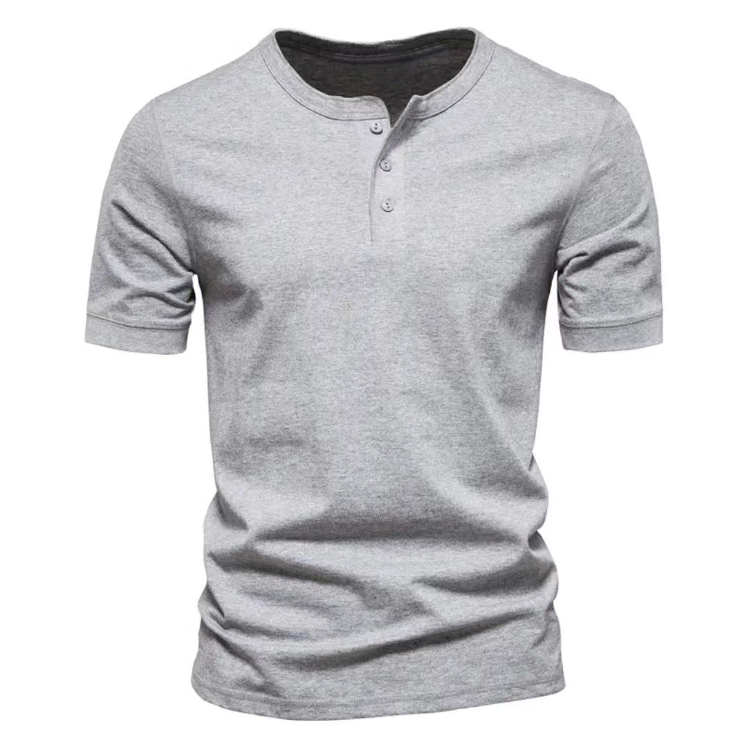 Men's short sleeve Henley shirt with a Chic and Stylish design