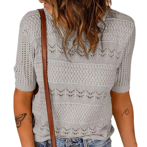 Top en tricot pour femmes avec un design texturé unique Chic & Stil