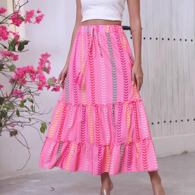 Women Maxi Skirt Ruffles Bohemian Lune London