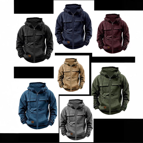 Men's hoodie jacket with practical pockets and robust design Amarae