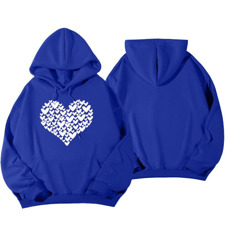 Women's Hoodie Sweatshirt with Large Heart Design Chic & Stil