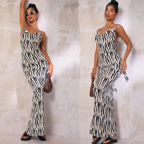 Ladies Chic Animal Print Jumpsuit Amarae