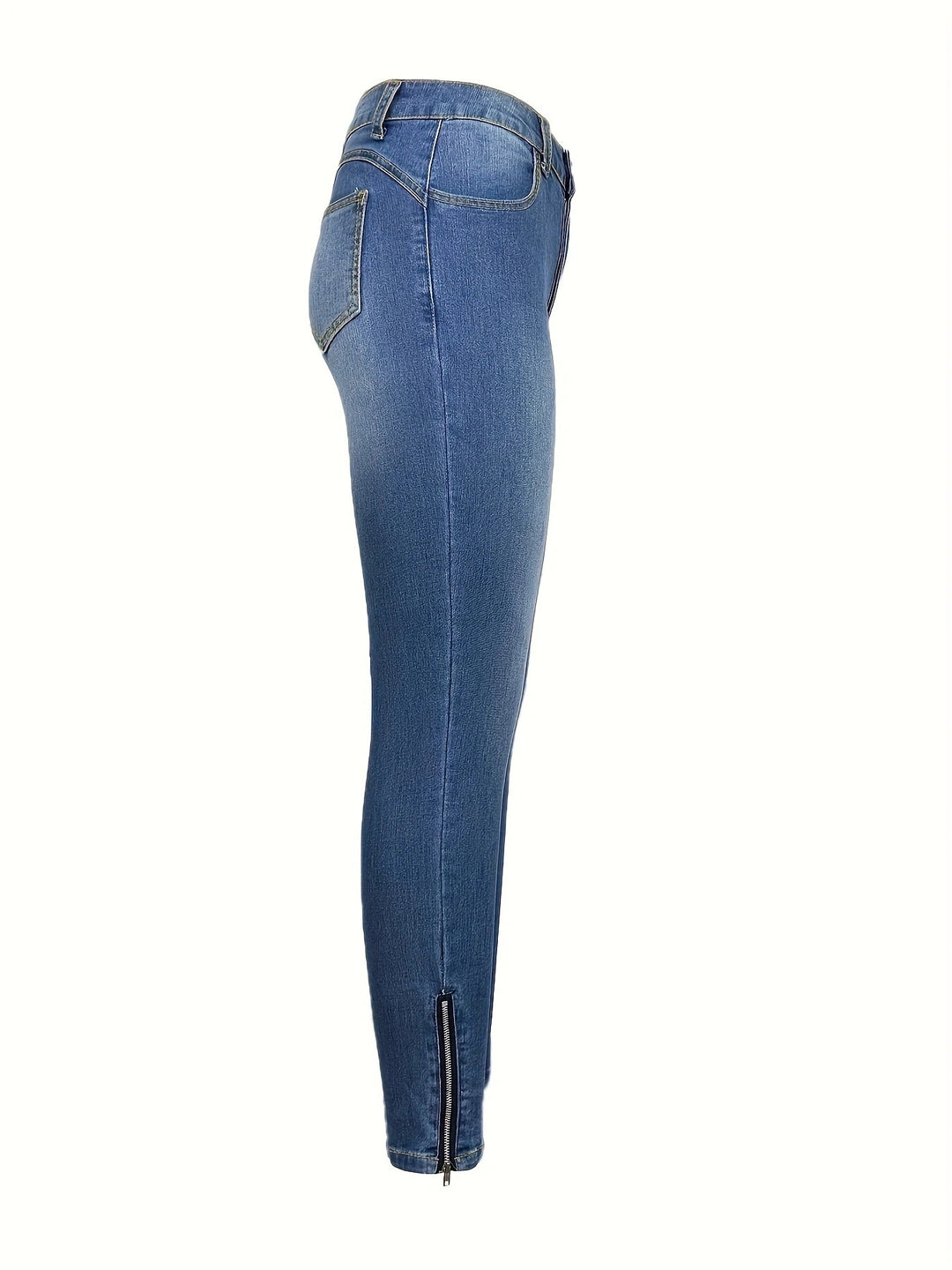 Women's High-waisted Stretch Cargo Jeggings with Slim Fit and Side Cargo Pocket Amarae