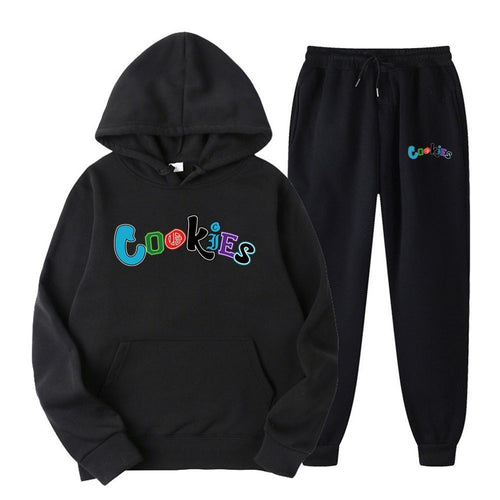 Women's Hoodie and Jogging Pants Set with Colorful Graphic Print Chic & Stil