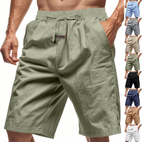 Comfortable men's leisure shorts with elastic waistband and practical side pockets Amarae