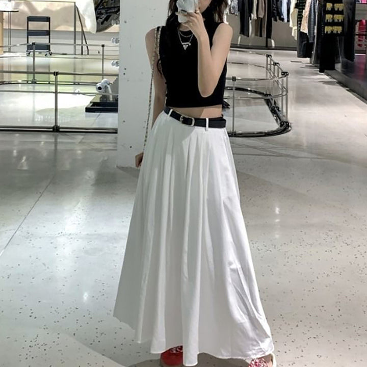 Women's crop top with elastic waistband and asymmetrical neckline Lune London