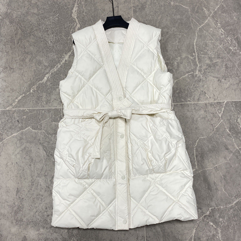 Quilted jackets for women with belt and high collar Lune London