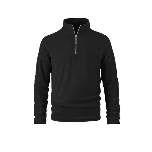 Fleece pullover for men with a high collar and practical zip details Amarae