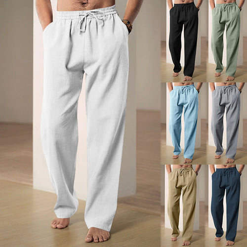 Men's relaxed leisure pants with elastic waistband and practical pockets Amarae