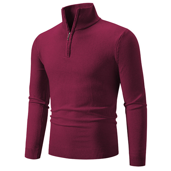 Elegant sweater for men with high collar and fine knit design Lune London