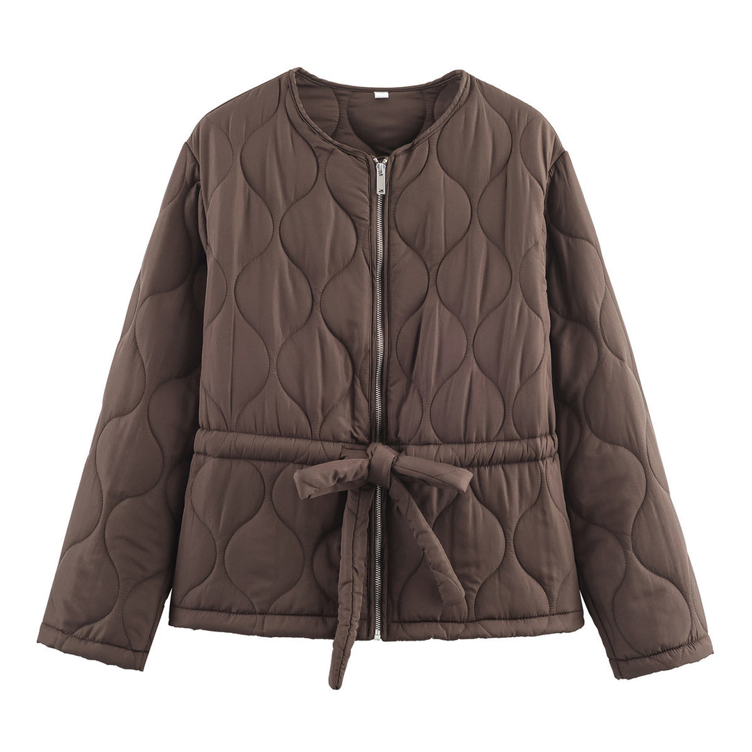 Quilted casual jacket for women with waist belt Lune London