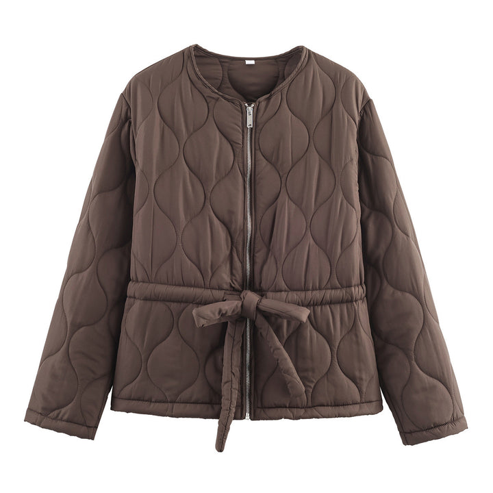 Quilted casual jacket for women with waist belt Lune London