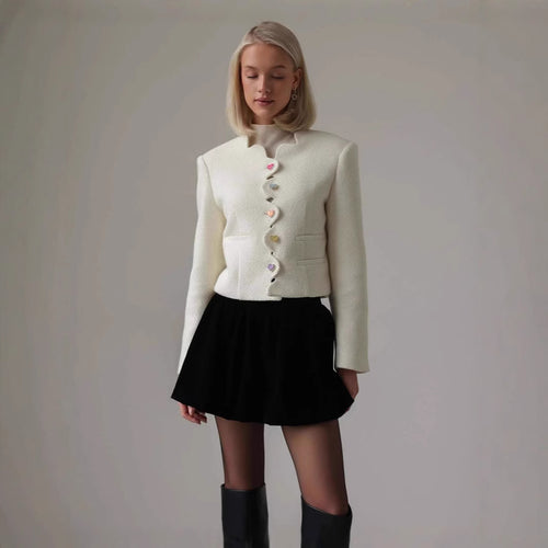 Fitted jacket for women with a unique button design Amarae