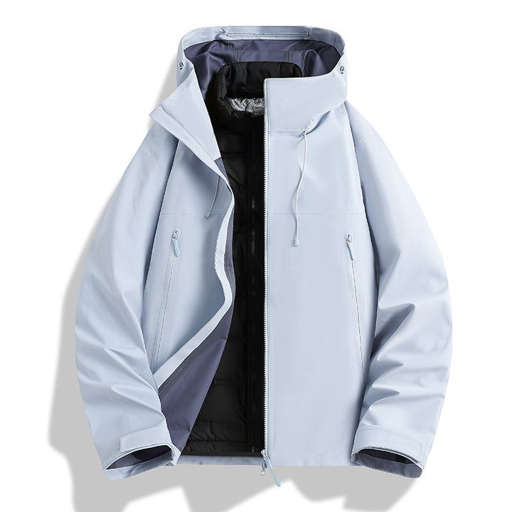Men's Waterproof Softshell Outdoor Jacket with Adjustable Hood and Breathable Membrane Amarae