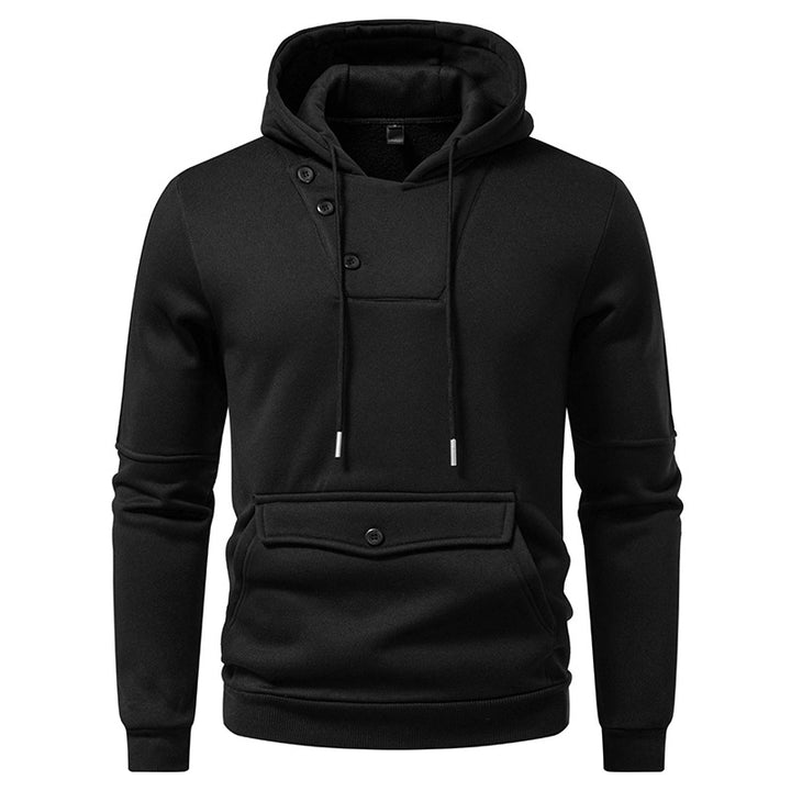 Men Stylish Hooded Sweatshirts with Chic and Stylish Button Details
